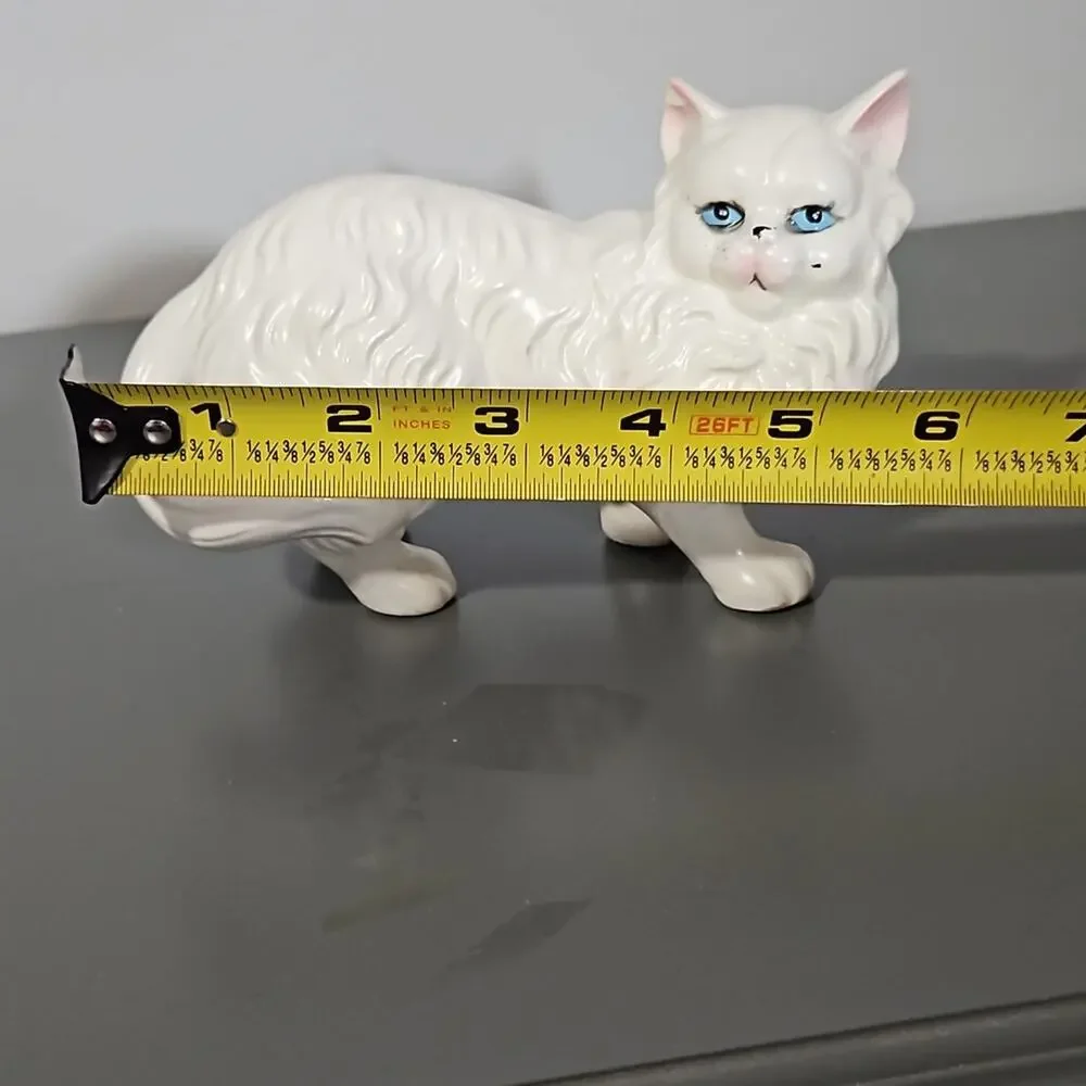 Vintage Betson's Hand Painted White Cat Figurine Made in Japan